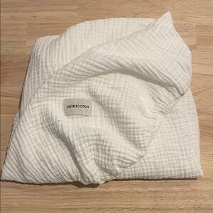 Minicoton White Muslin Bassinet or Stroller Fitted Cover